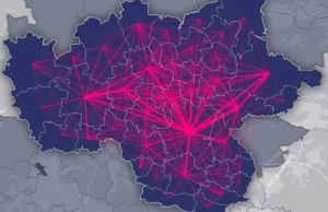 Metropolia opracowała mapę przepływu ludności do pracy. "Dominują Katowice"