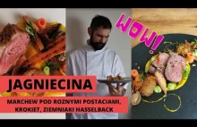 JAGNIECINA, MARCHEWKI POD RÓŻNĄ POSTACIA, KROKIET, PUREE Z GROSZKU