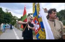 Zwolennicy Łukaszenki w Warszawie po ambasada Białorusi