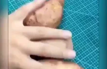 Rzeźba artystyczna wykonana z ziemniaków