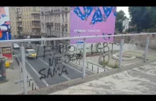 Akty wandalizmu aktywistów LGBT w centrum Warszawy