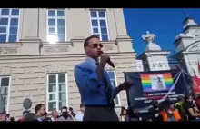 K. Bosak na proteście przeciw agresji LGBT