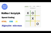 Kółko i krzyżyk | min-max | Speed Coding | HTML CSS JS