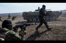 Starcie transporterów separatystów z czołgami Ukrainy