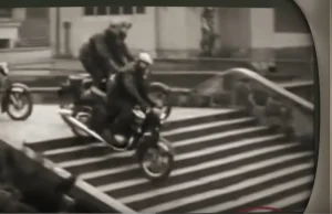 Stara reklama motocykli JAWA - to się nazywa test wydajności!