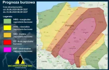 Jutro najwyższe zagrożenie burzowe w tym roku. Najwyższy 5 stopień zagrożenia.