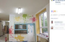 Ojciec pomalował szkołę swojego syna w trakcie pandemii koronawirusa....