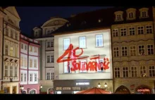 Na rynku w Pradze, odbyła się projekcja z okazji 40-lecia postania Solidarności