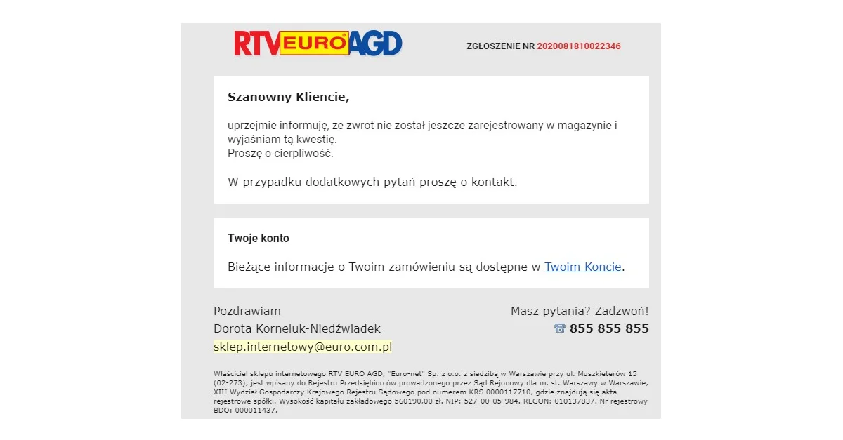 O tym jak RTV Euro AGD oszukuje klientów i wymiga się od odpowiedzialności.  - Wykop.pl