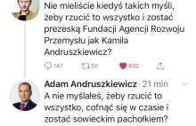 Adam Andruszkiewicz pierwszy raz od awansu jego żony zabiera publicznie głos