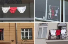 Białoruś: ludzie trollują zakaz wywieszania flag wywieszając pranie