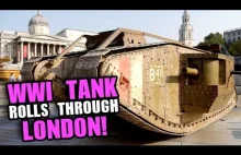 Czołg Mark IV z I wojny światowej na Trafalgar Square (4K)