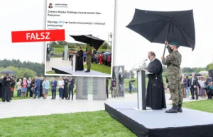 Nie, to nie żołnierz Wojska Polskiego trzymał parasol nad ojcem Rydzykiem