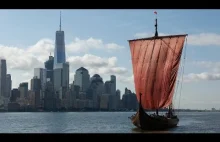 Największy statek wikingów żeglujący przy Manhattanie