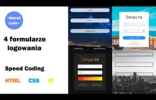 4 formularze logowania | Speed Coding | HTML CSS JS