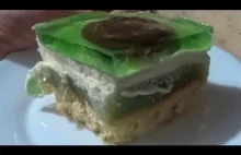Ciasto Shrek Pyszne zielone z budyniem Szybkie smaczne Delikatne biszkoptowe
