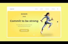 Landing Fitness Page design in Adobe XD (2020)