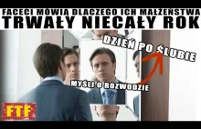 Faceci Mówią Dlaczego Ich Małżeństwa Trwały Niecały Rok