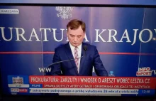 TVP pokazuje poprzednią konferencję Ziobry zamiast tej na żywo.