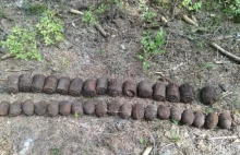 Granaty z II wojny znalezione w lesie