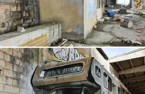 Artysta graffiti, który przekształca betonowe bloki w trójwymiarowe murale