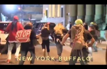 New York Protest - Pickup truck drives through protestors in Buffalo.