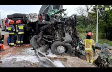 Wypadek z udziałem ciężarówki na obwodnicy Bielska-Białej - 24.09.2020