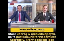 Redaktor w tvp przerywa Berkowiczowi kiedy zaczyna wymieniac nowe podatki od PIS