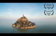 Mont Saint Michel z persektywy drona.