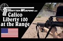 Test pistoletu/karabinku Calico ze spiralnym magazynkiem
