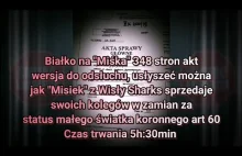 Białko na "miśka" 348 stron akt z jego zeznaniami czas 5h:30min