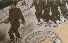 Żołnierskie graffiti odkryte w Meerhout, które wyzwalała brygada generała Maczka