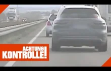 Kontrola drogowa na niemieckiej autostradzie