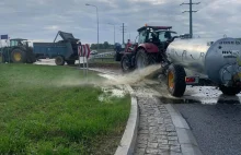 Zablokowane drogi, gnojowica u posła i na ulicach. Rolnicy protestują