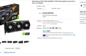 MSI przyłapane na sprzedaży RTX 3080 w zawyżonych cenach poprzez firmę zależną