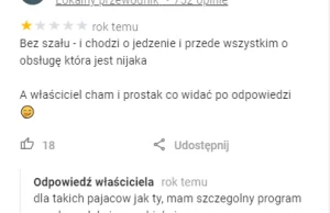 Właściciel restauracji PIU na Bielanach Wrocławskich obraża klientów!