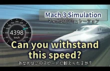 Symulacja przejazdu pociągiem Shinkansen z prędkością 3 mach, super wykonane