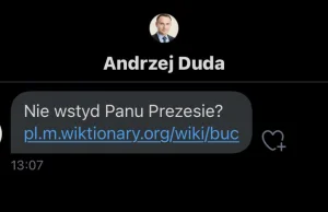 Andrzej Duda wariuje na Twitterze. Wysłał Markowi Belce wiadomość z linkiem: BUC