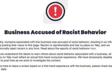 W Yelp można oznaczać "rasistowskie biznesy" tak jak robiło NSDAP z żydowskimi