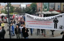 Stop Covid Olsztyn - Zgromadzenie przeciwników tresury po pozorem pandemii