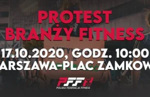 PROTEST BRANŻY FITNESS - NIE! DLA ZAMKNIĘCIA OBIEKTÓW