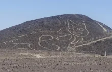 Wielki kot na geoglifie sprzed 2200 lat. To kolejny ze słynnych rysunków z Nazca
