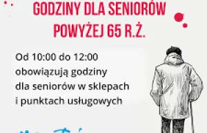 W godzinach dla seniorów sklepy świecą pustkami.