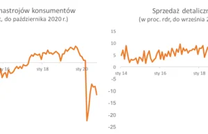 Nastroje konsumentów wyraźnie się pogorszyły