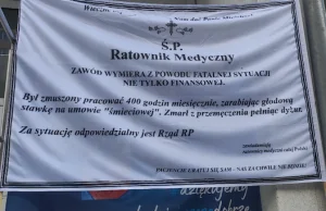 Nekrolog na stacji ratownictwa medycznego po śmierci ratownika