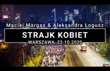 Protest w Warszawie 22.10.2020 widziany z powietrza