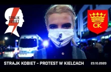 STRAJK KOBIET, PROTEST W KIELCACH. Protest po decyzji TK ws. aborcji.