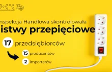 UOKiK Przewody elektryczne i listwy przepięciowe - kontrola Inspekcji Handlowej