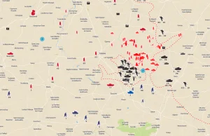 Interaktywna mapa frontu zachodniego WWII, dzień po dniu
