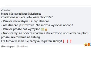 Myślenicki oddział PiS sugeruje, że wady płodu są wpisywane dzięki łapówkom